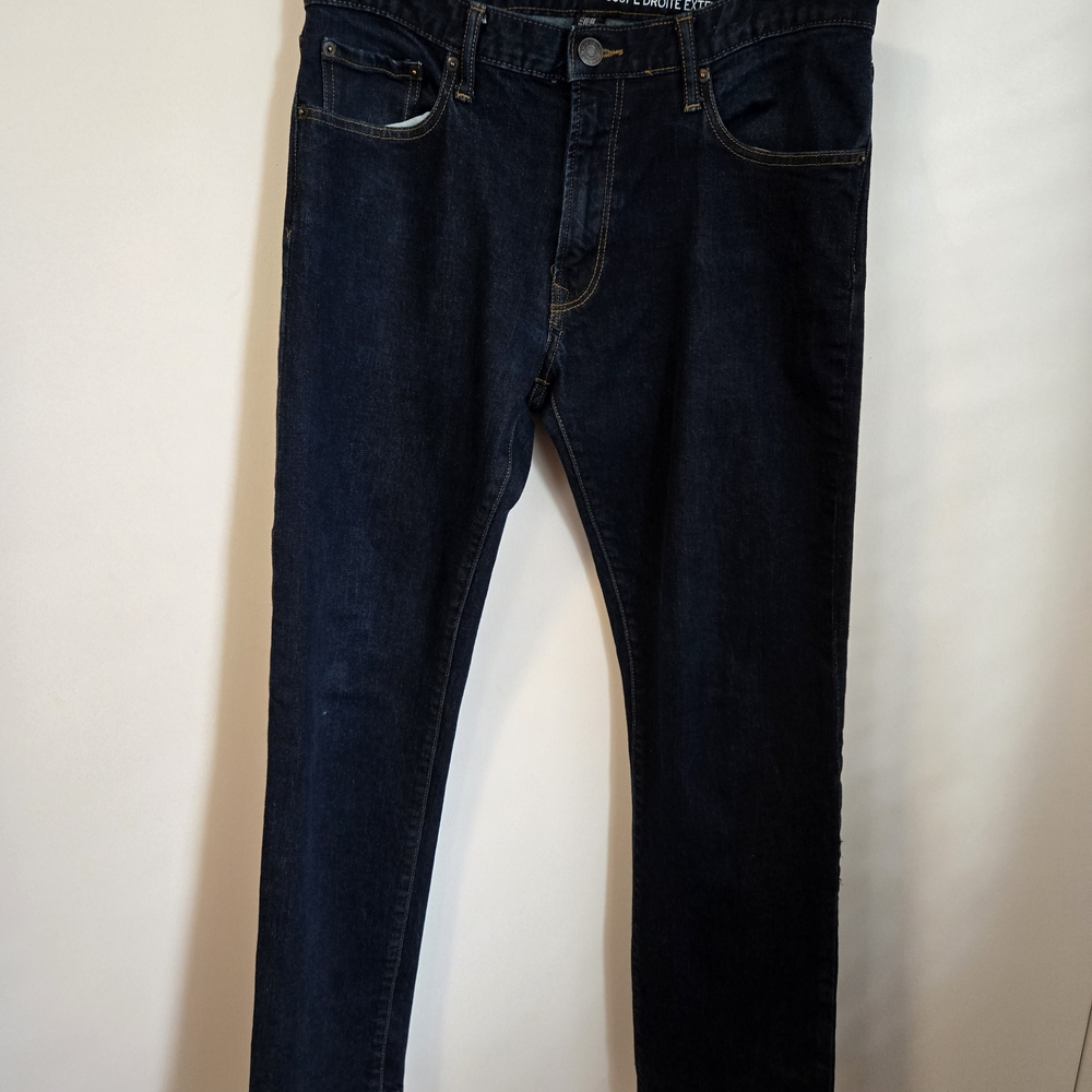 GAP Men's Straight Stretch Jeans - Deep Blue Size 32x30 - Picture 1 of 5